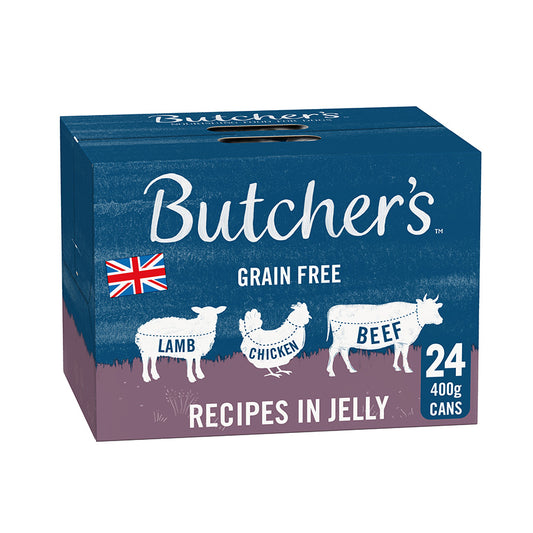 Butcher's Grain Free Adult Wet Dog Food In Jelly 24x400g