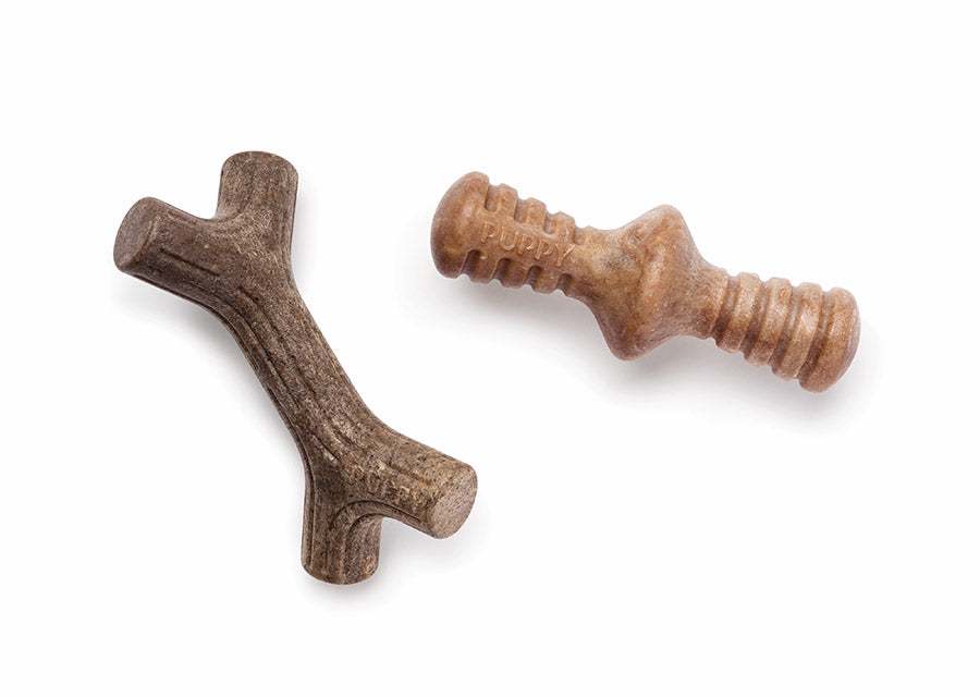 Benebone Puppy Chew Toy Bacon 2 Pack X Small