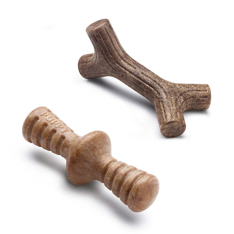 Benebone Puppy Chew Toy Bacon 2 Pack X Small
