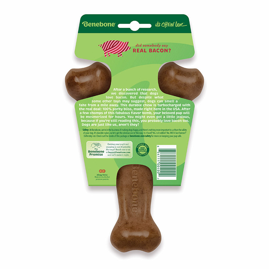 Benebone Wishbone Dog Chew Toy Bacon