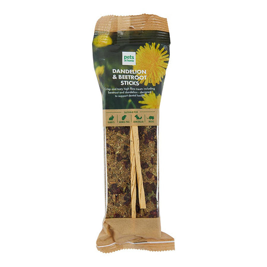 Pets at Home Small Animal Dandelion & Beetroot Treats x2 70g
