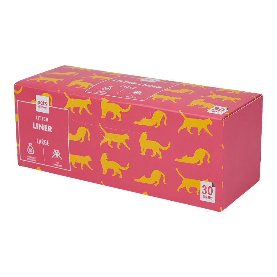 Pets at Home Cat Litter Liner Large White 30 Pack