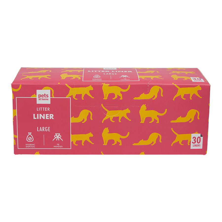 Pets at Home Cat Litter Liner Large White 30 Pack