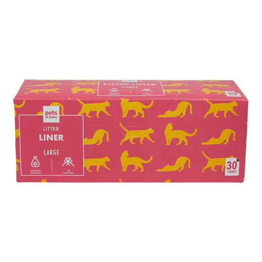 Pets at Home Cat Litter Liner Large White 30 Pack
