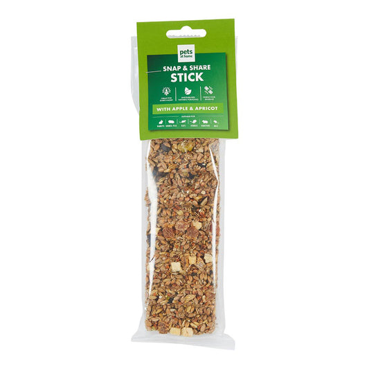 Pets at Home Small Animal Snap & Share Treat Stick with Apple & Apricot 110g