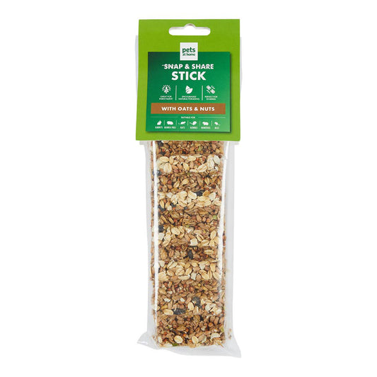 Pets at Home Small Animal Snap & Share Treat Stick with Oats & Nuts 110g