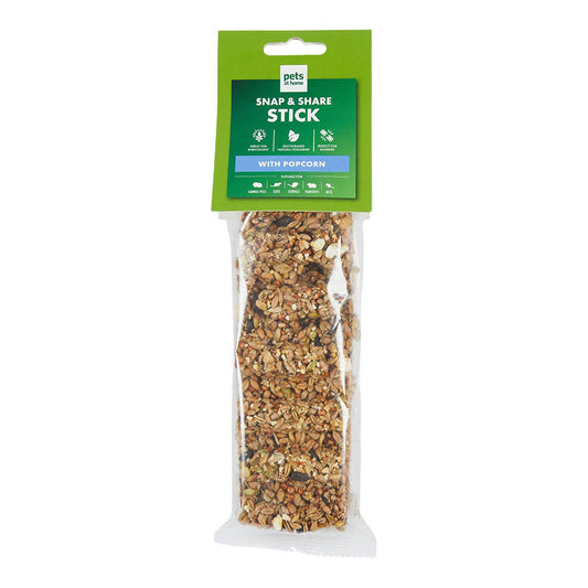 Pets at Home Small Animal Snap & Share Treat Stick with Popcorn 110g