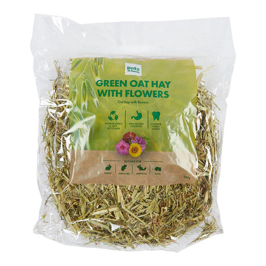 Pets at Home Small Animal Green Oat Hay with Flowers 300g