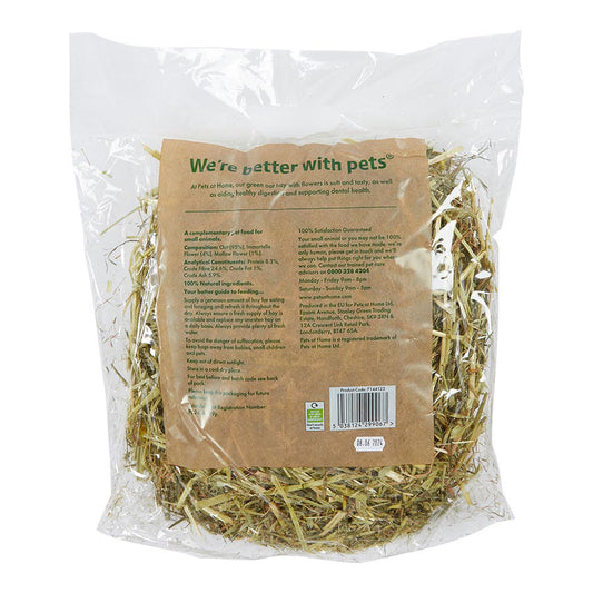 Pets at Home Small Animal Green Oat Hay with Flowers 300g