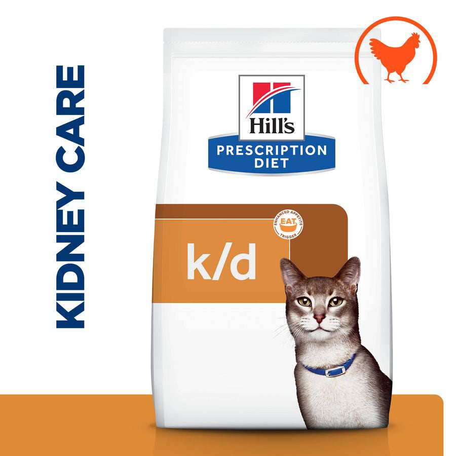 Hill's Prescription Diet k/d Kidney Care Dry Adult Cat Food with Chicken 3kg