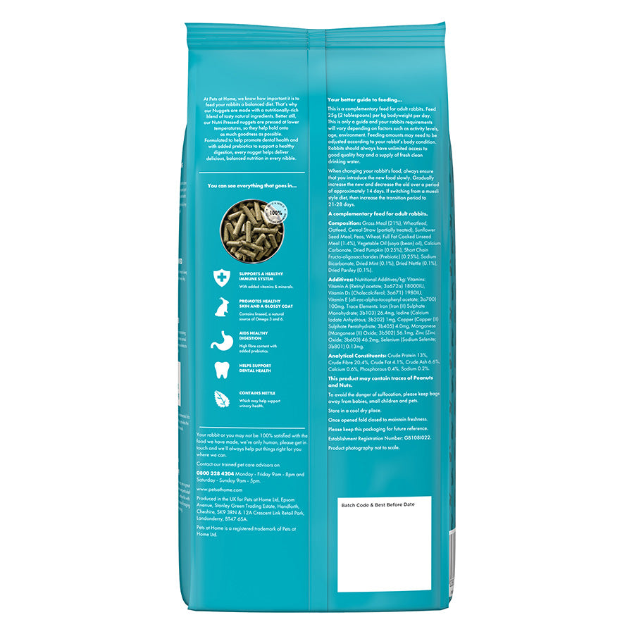 Pets at Home Nutri Pressed Adult Rabbit Nuggets