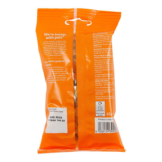 Pets at Home Small Animal Biscuit Bites Treats with Carrot & Apple 60g