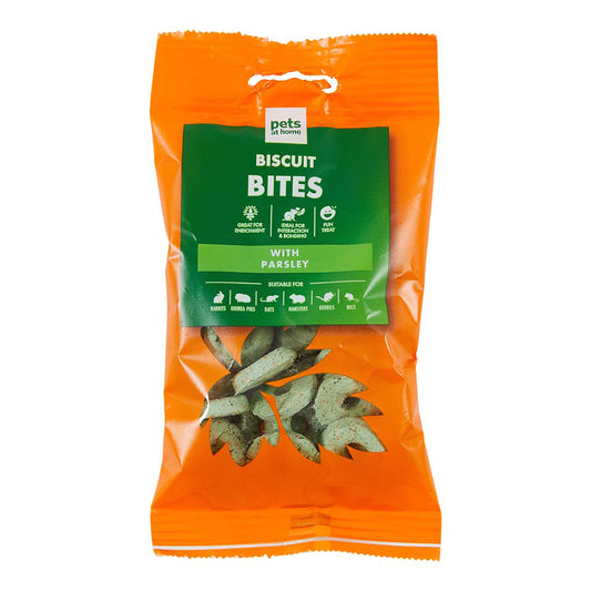 Pets at Home Small Animal Biscuit Bites Treats with Parsley 60g