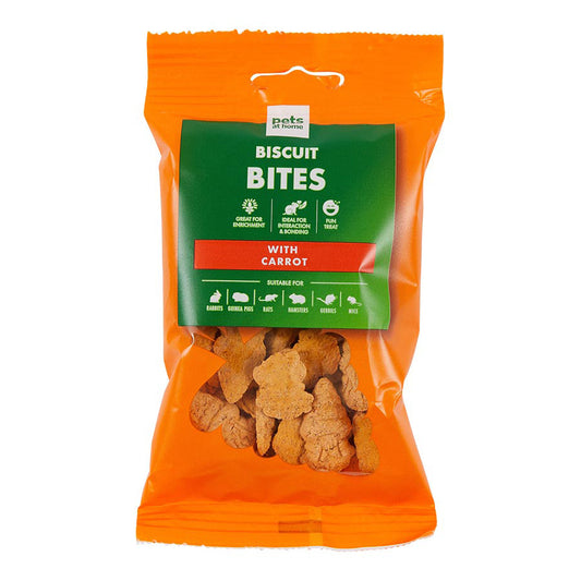 Pets at Home Small Animal Biscuit Bites Treats with Carrot 60g