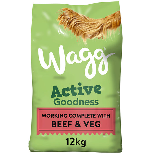 Wagg Active Goodness Working Adult Dry Dog Food Beef 12kg