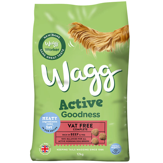 Wagg Active Goodness Working Adult Dry Dog Food Beef 12kg