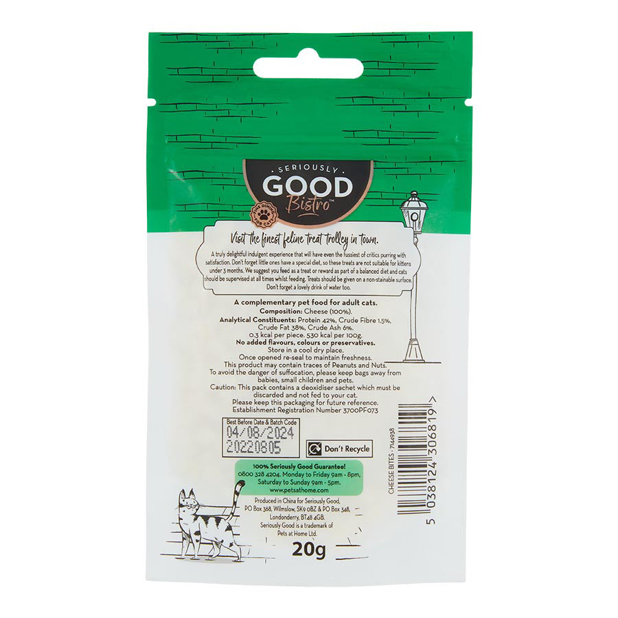 Seriously Good Freeze Dried Cat Treats Cheese Bites 20g