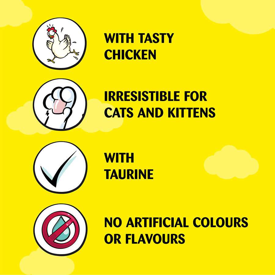 Dreamies Creamy Adult Cat & Kitten Treats with Chicken