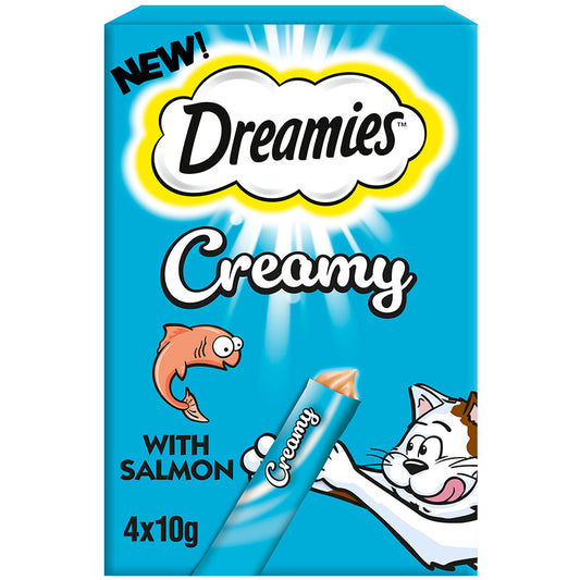 Dreamies Creamy Adult Cat & Kitten Treats with Salmon