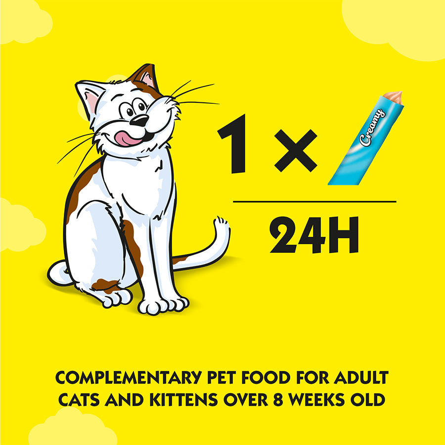 Dreamies Creamy Adult Cat & Kitten Treats with Salmon