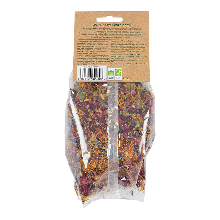 Pets at Home Small Pets Dried Flower Treats 50g
