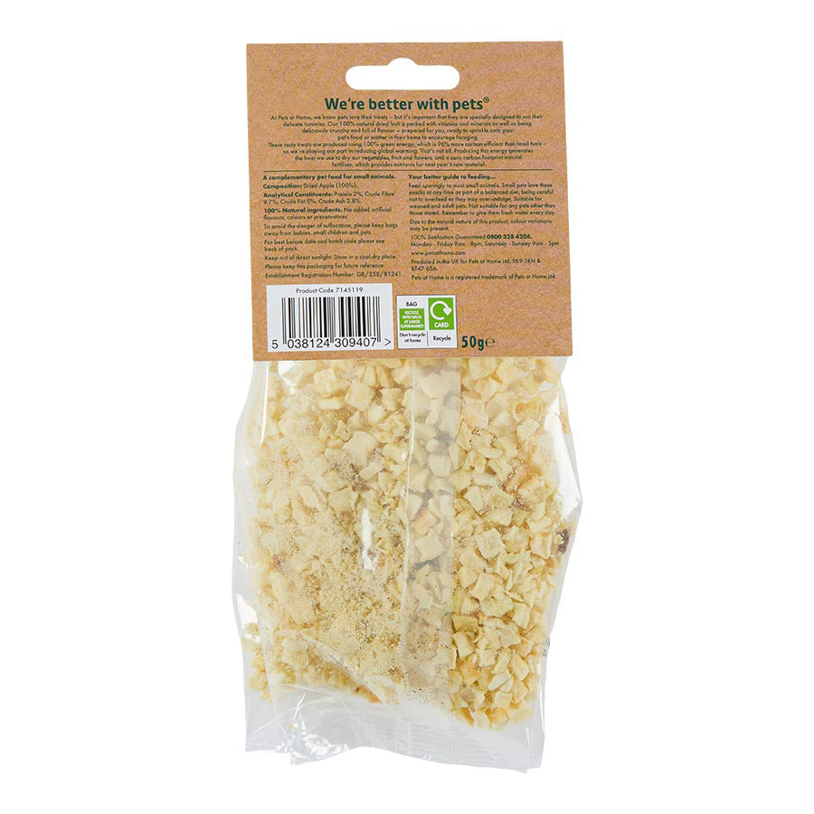 Pets at Home Small Pets Crunchy Dried Apple Treats 50g