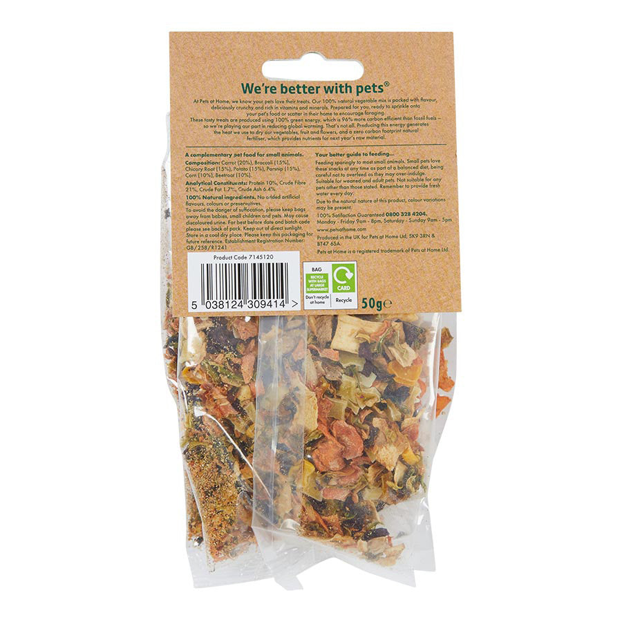 Pets at Home Small Pets Dried Veg Treats 50g