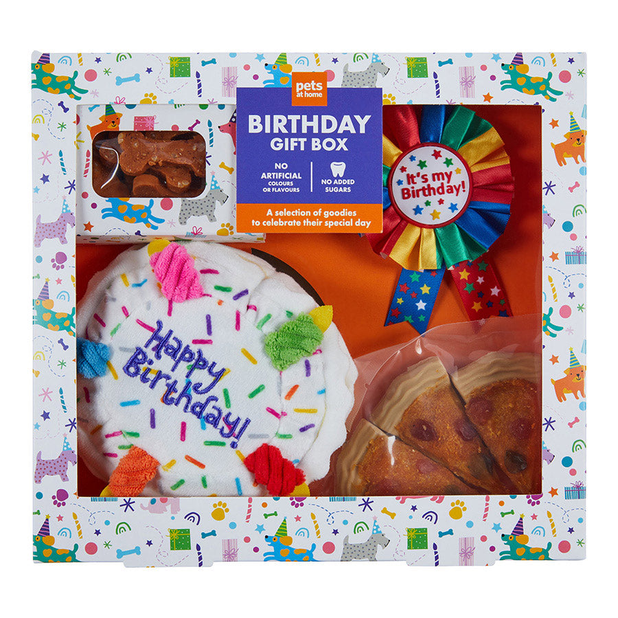 Pets at Home Dog Toy & Treats Birthday Box 103g