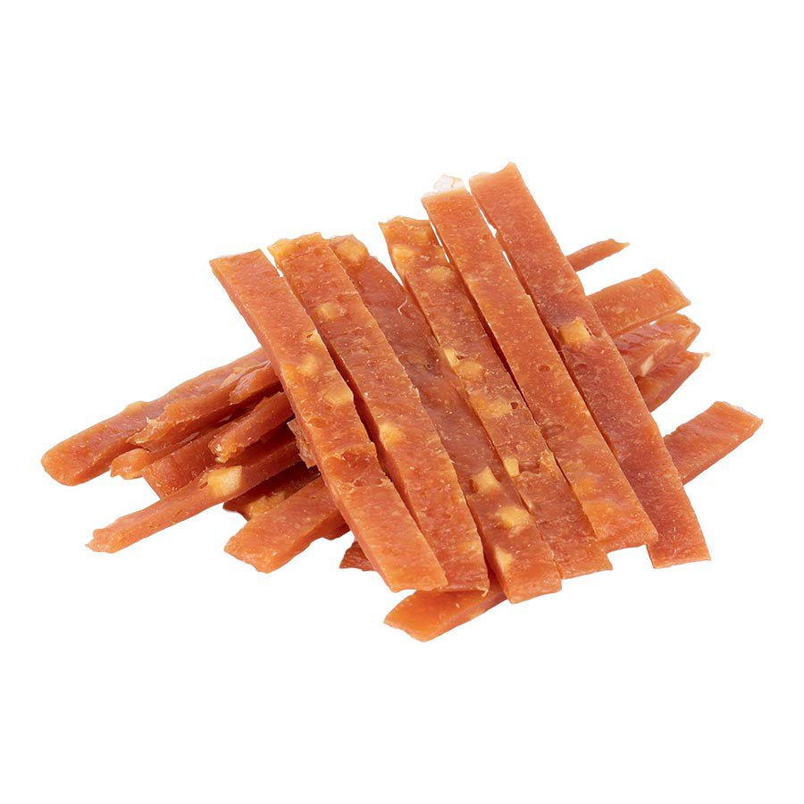 The Deli Dog Chicken With Cheese Strips Dog Treats 500g