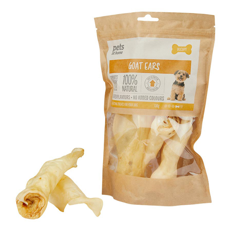 Pets at Home Adult Dog Treats Goat Ears 130g