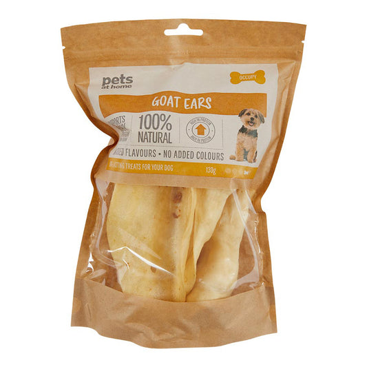Pets at Home Adult Dog Treats Goat Ears 130g