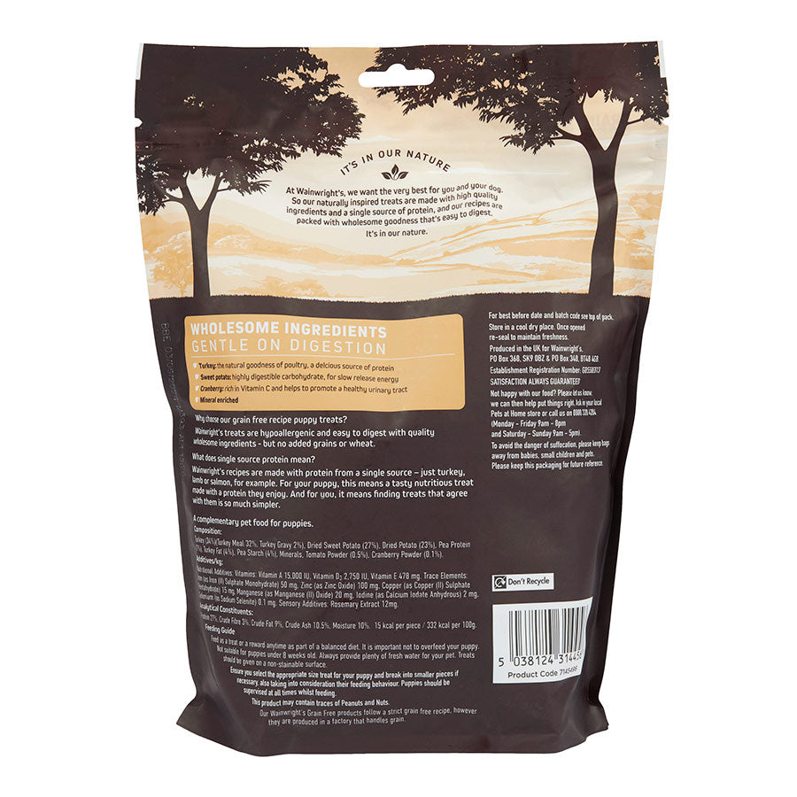 Wainwright's Grain Free Puppy Training Treats Turkey & Veg 750g