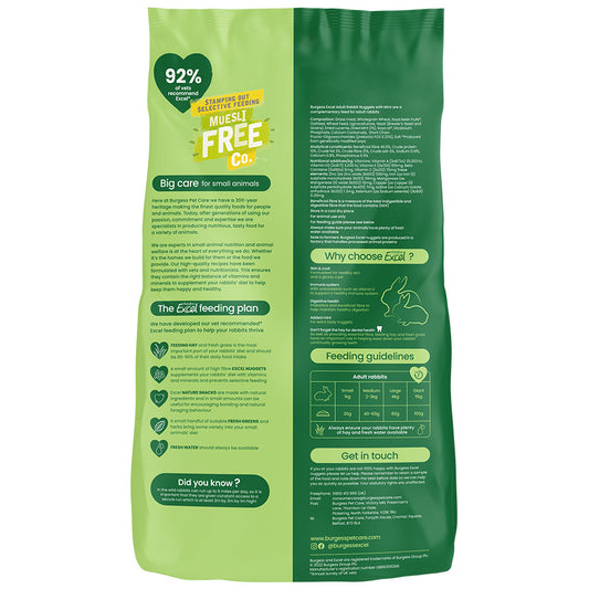 Burgess Excel Adult Rabbit Nuggets with Mint