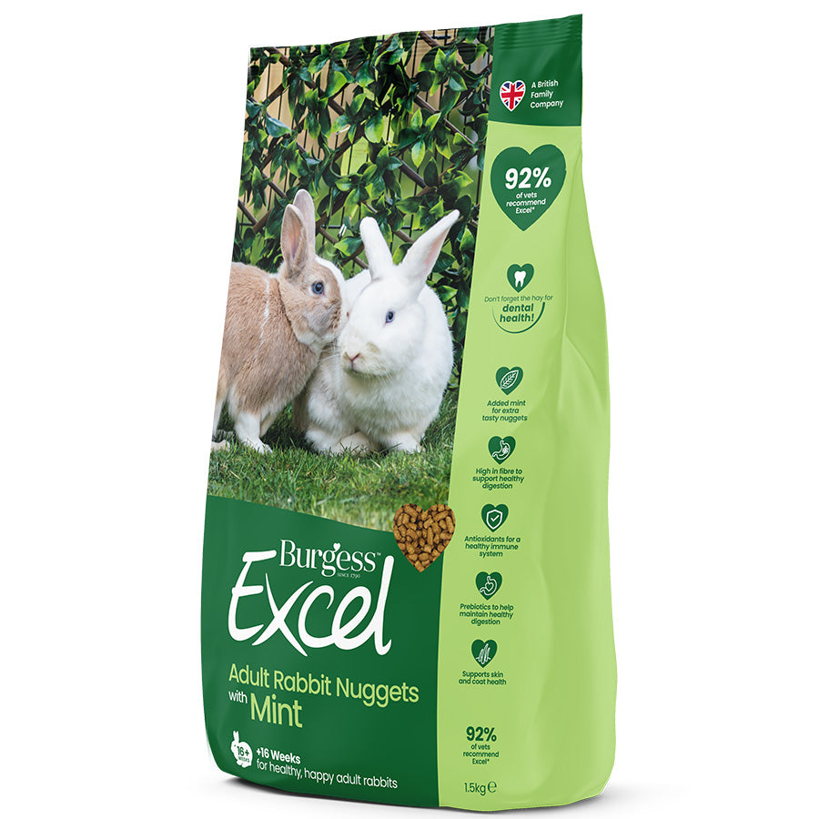 Burgess Excel Adult Rabbit Nuggets with Mint