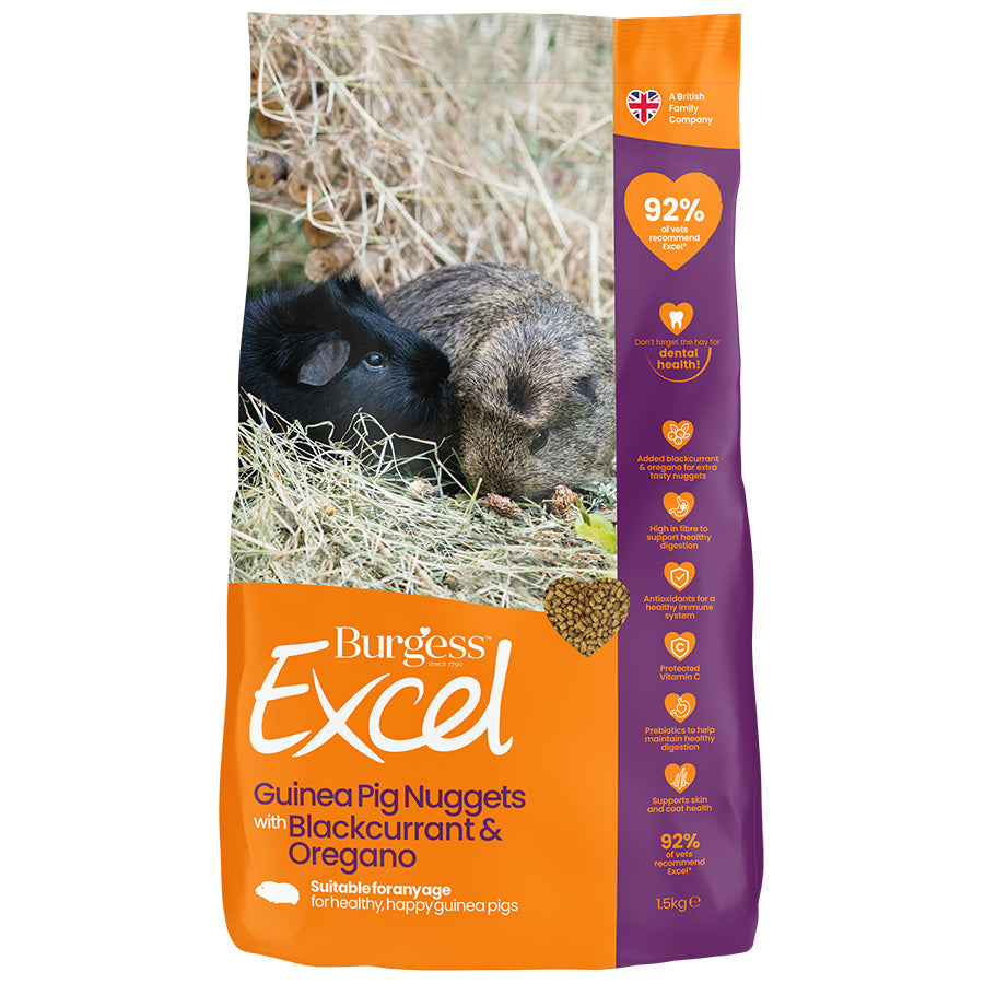 Burgess Excel Guinea Pig Nuggets with Blackcurrant and Oregano 1.5kg