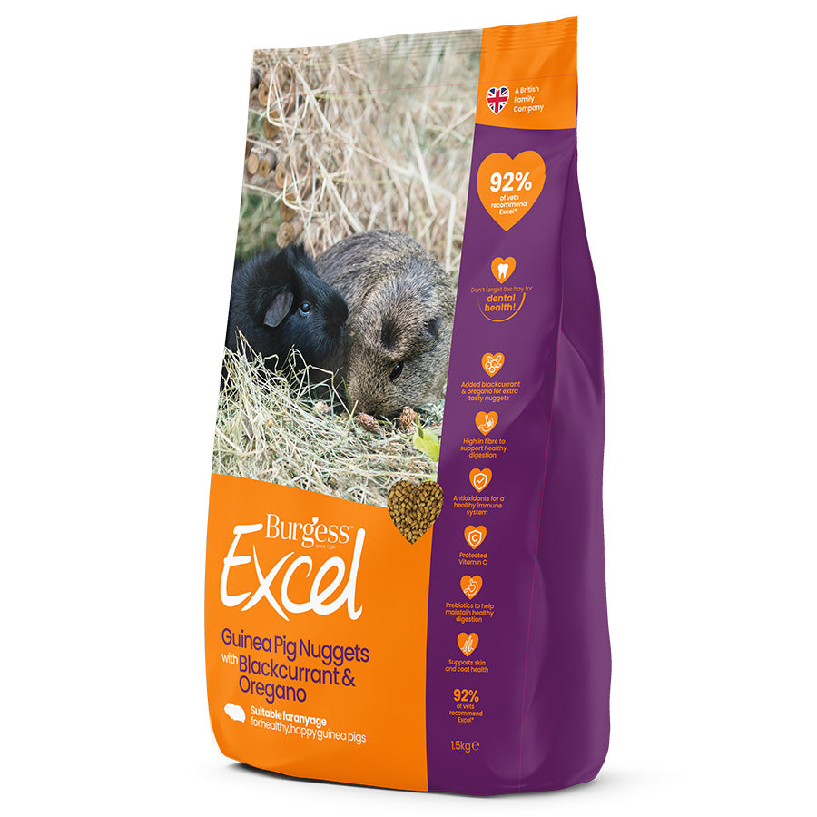 Burgess Excel Guinea Pig Nuggets with Blackcurrant and Oregano 1.5kg