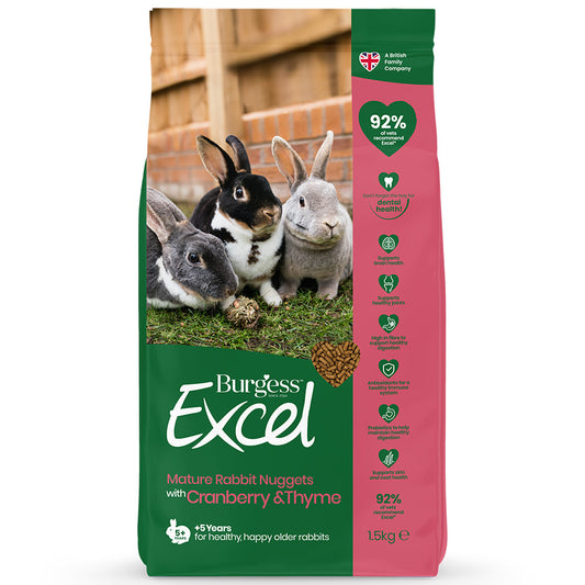 Burgess Excel Mature Rabbit Nuggets 1.5kg