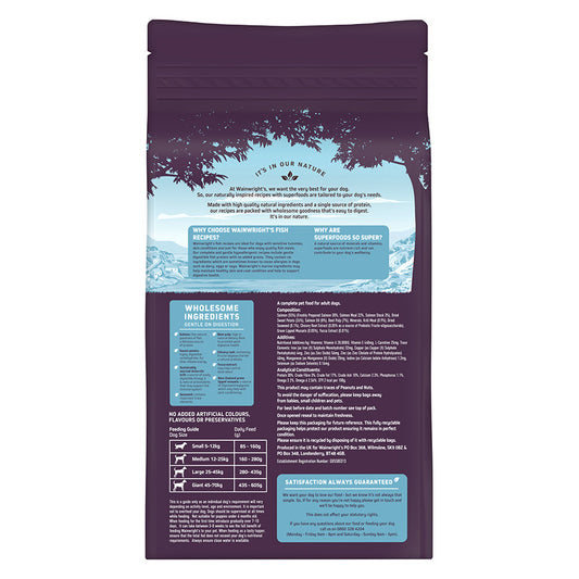 Wainwright's Sensitive Adult Dry Dog Food Atlantic Salmon With Superfoods