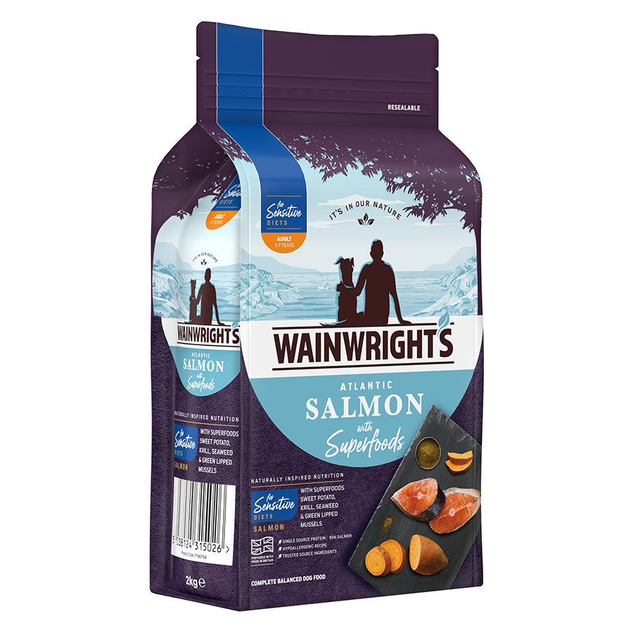 Wainwright's Sensitive Adult Dry Dog Food Atlantic Salmon With Superfoods