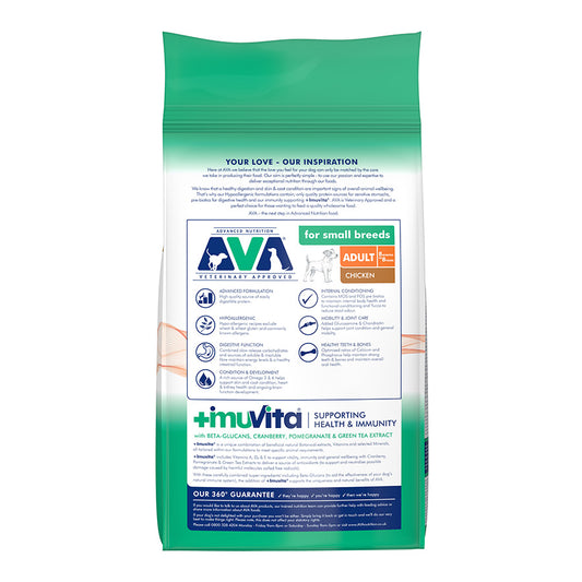 AVA Optimum Health Small Breed Adult Dry Dog Food Chicken 15kg
