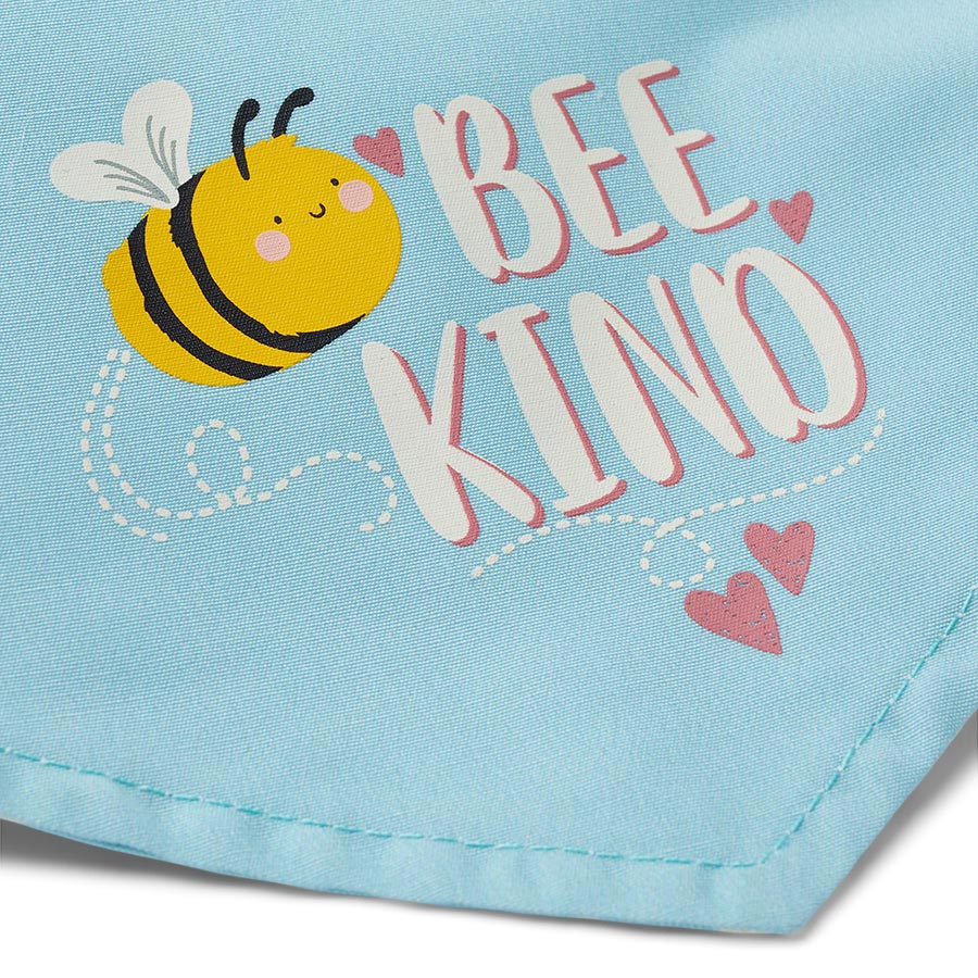 Just For Puppy Bee Kind Reversible Bandana Blue X Small/Small