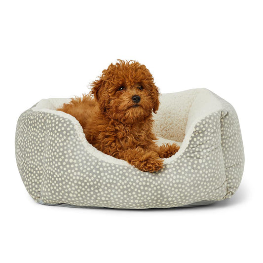 Pets at Home Square Puppy Bed Spotty Grey