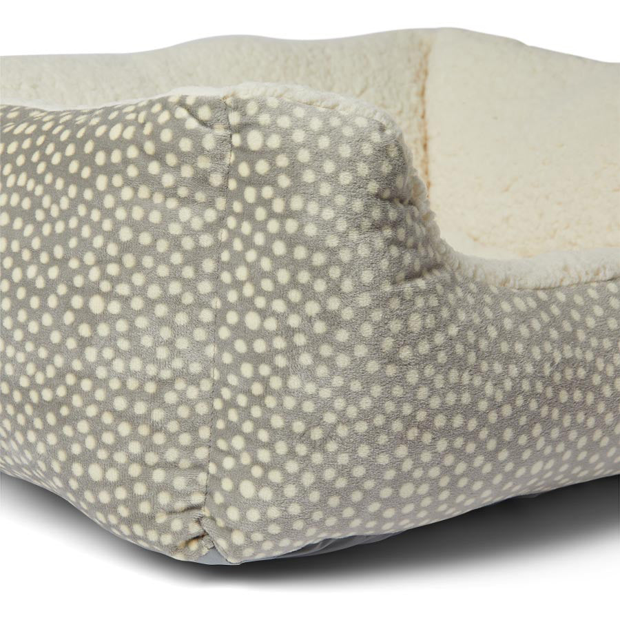 Pets at Home Square Puppy Bed Spotty Grey