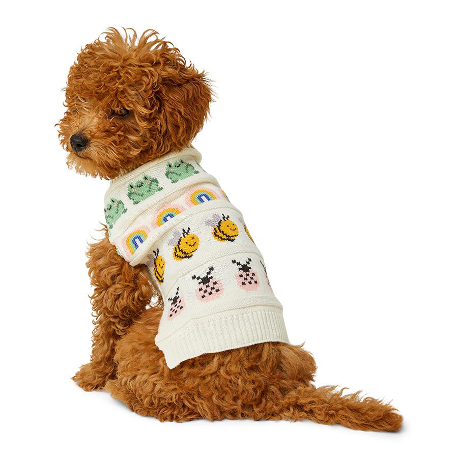 Just For Puppy Knitted Creatures Jumper Natural