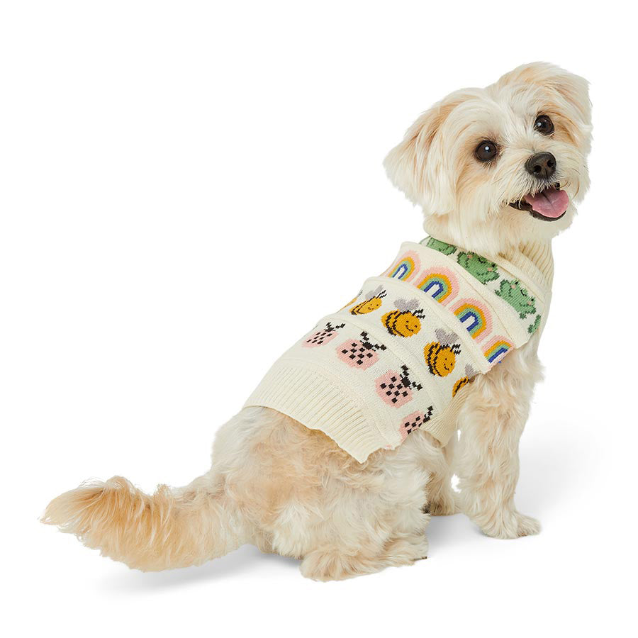 Just For Puppy Knitted Creatures Jumper Natural