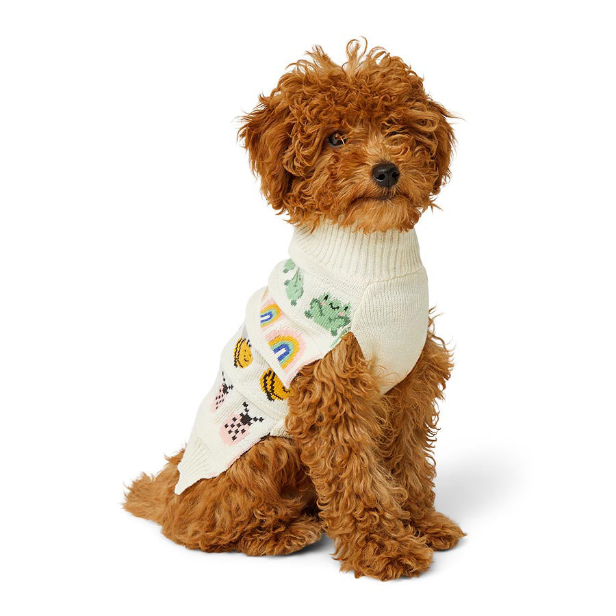 Just For Puppy Knitted Creatures Jumper Natural