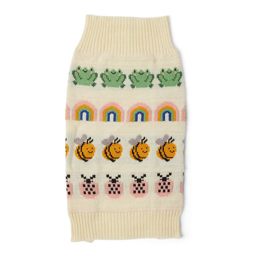 Just For Puppy Knitted Creatures Jumper Natural