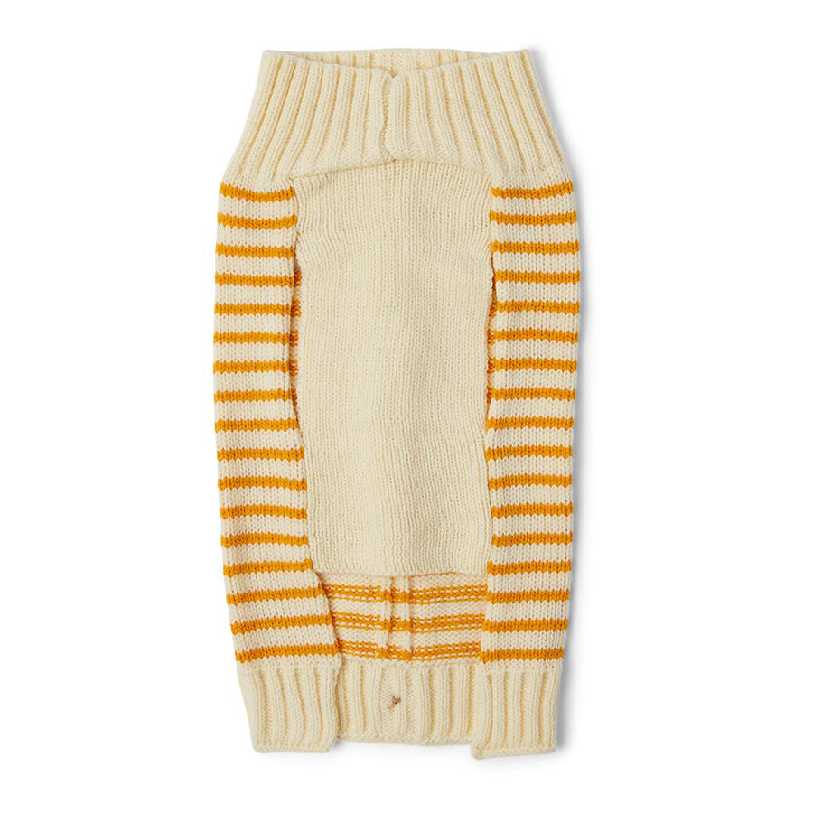 Just For Puppy Stripe Cardigan Cream & Orange