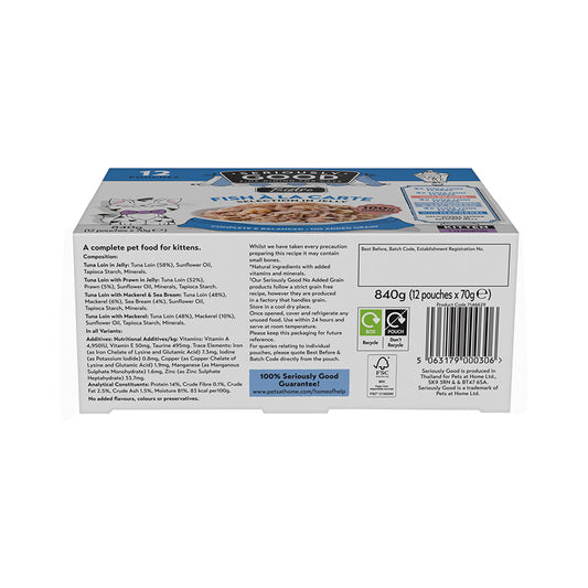 Seriously Good Wet Kitten Food Fish In Jelly 12x70g