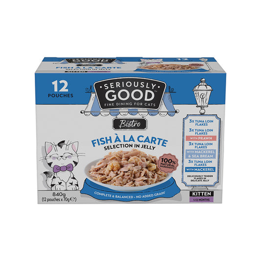 Seriously Good Wet Kitten Food Fish In Jelly 12x70g